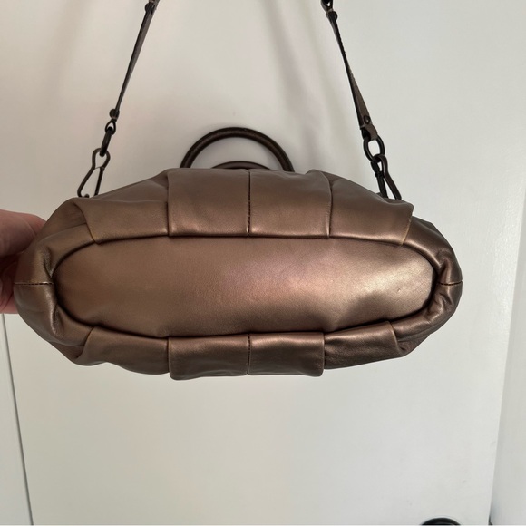 COACH Madison Sophia Satchel Purse Bag Metallic Pewter 15960 Vintage Stagecoach - Picture 7 of 13